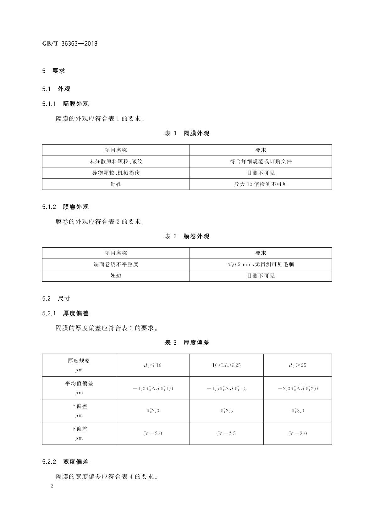 【國(guó)家標(biāo)準(zhǔn)】 GB T 36363-2018 鋰離子電池用聚烯烴隔膜(圖3)