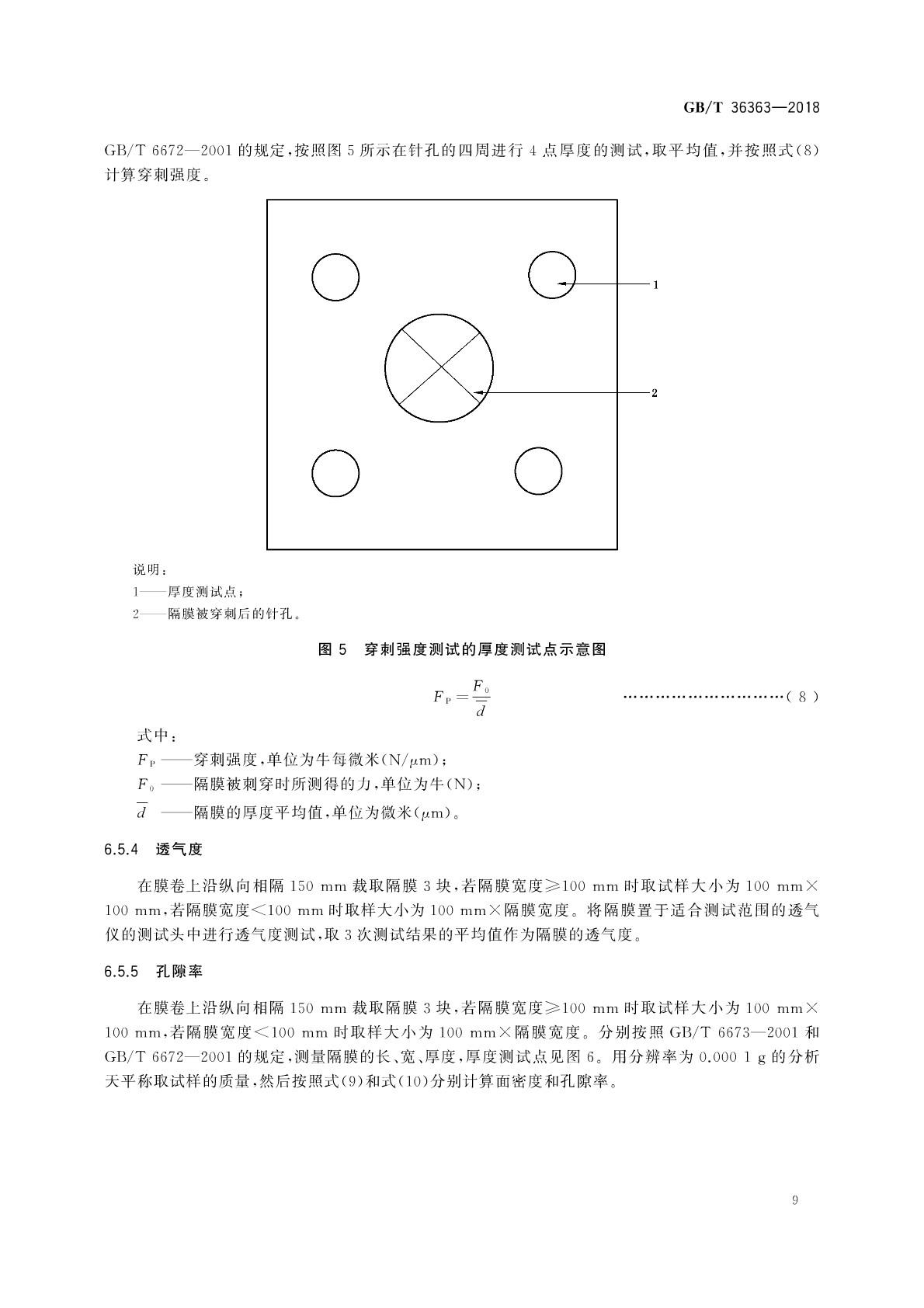 【國(guó)家標(biāo)準(zhǔn)】 GB T 36363-2018 鋰離子電池用聚烯烴隔膜(圖10)