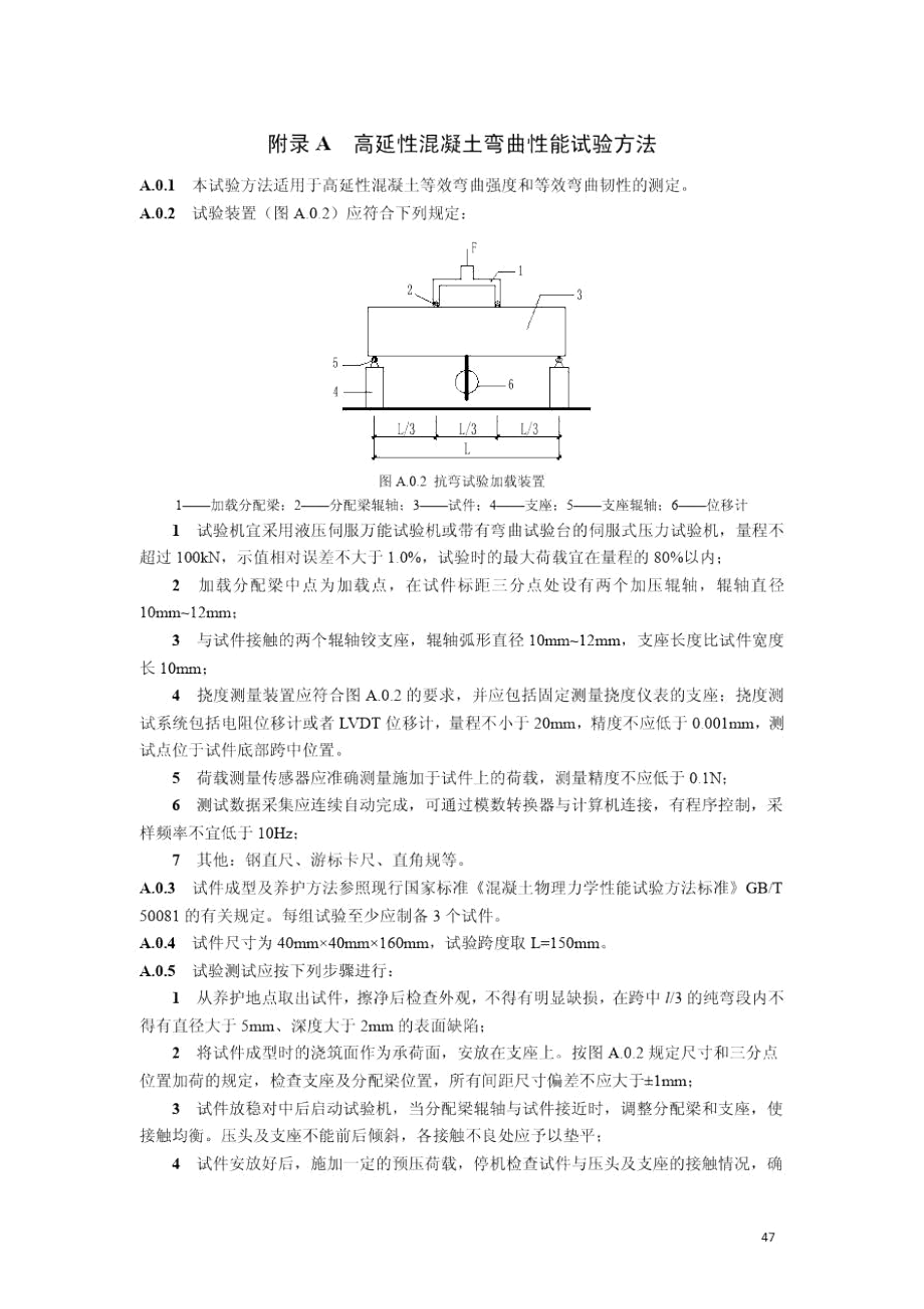 高延性混凝土彎曲韌性試驗方法(圖1)